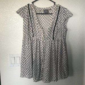 Anthropologie Vanessa Virginia Babydoll Tunic Top